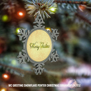 MC Begrüßung Schneeflocken Zinn-Ornament