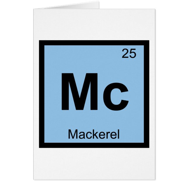 Mc - Mackerel Fish Chemistry Periodic Table Symbol (Vorne)