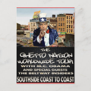 MC Obamas Ghetto-Nationenpostkarte Postkarte