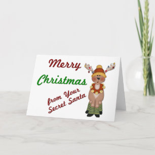 MC Reindeer Secret Père Noël - Carte de voeux de v
