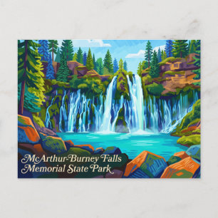 McArthur-Burney Falls Memorial State Park Postkarte