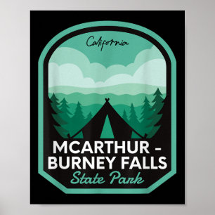 Mcarthur Burney Falls Staat Park Ca Camping Poster