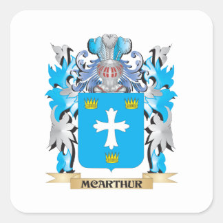 Mcarthur-Wappen - Familienwappen Quadratischer Aufkleber