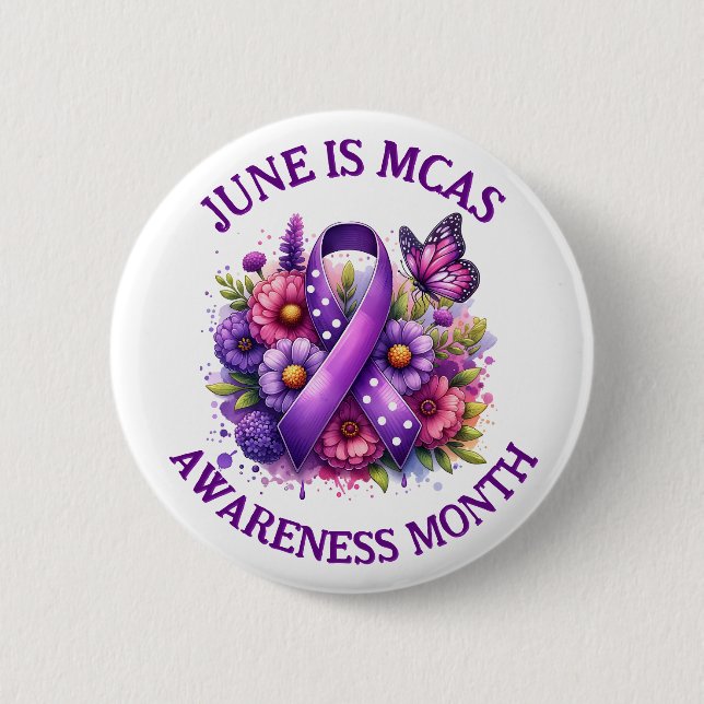 MCAS Mast Cell Activation Syndrome Awareness Button (Vorderseite)