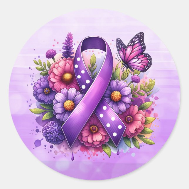 MCAS Mast Cell Activation Syndrome Awareness Runder Aufkleber (Vorderseite)