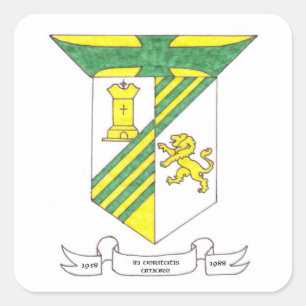 McAuley Highschool Wappen Quadratischer Aufkleber