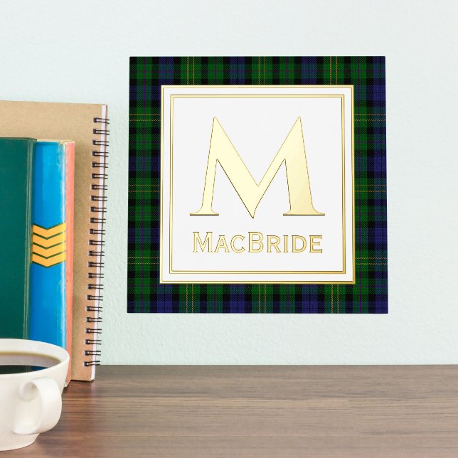McBride Clan Tartan Karierte Monogram Foil Prints Foliendrucke (In Situ (Theke 2))