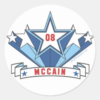 Mccain-Aufkleber Runder Aufkleber
