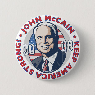 McCain behalten starken Knopf Amerikas Button
