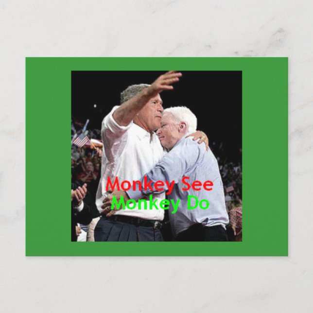McCain Bush Hug Postcard Postkarte (Vorderseite)