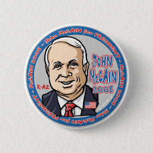 McCain Cartoon-Knopf Button