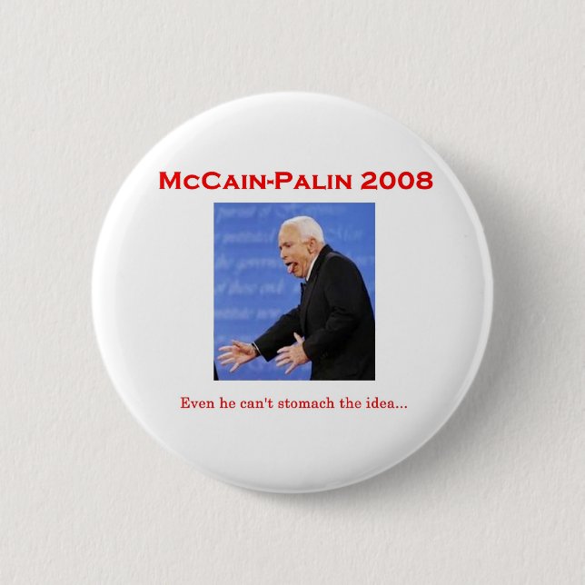McCain Debatten-Monster-Knopf Button (Vorderseite)