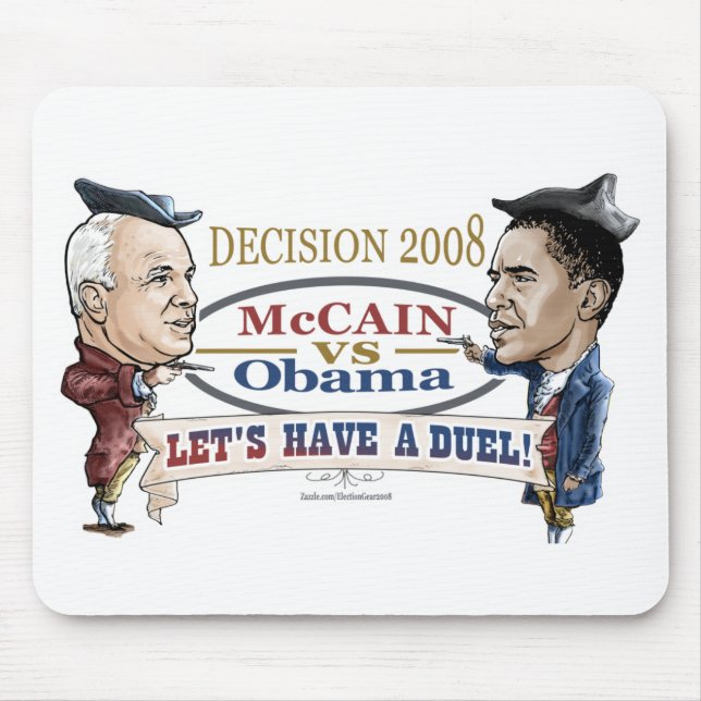 McCain gegen Obama-Duell Mousepad (Vorne)