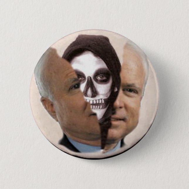 McCain grimmiger Sensenmann-Knopf Button (Vorderseite)