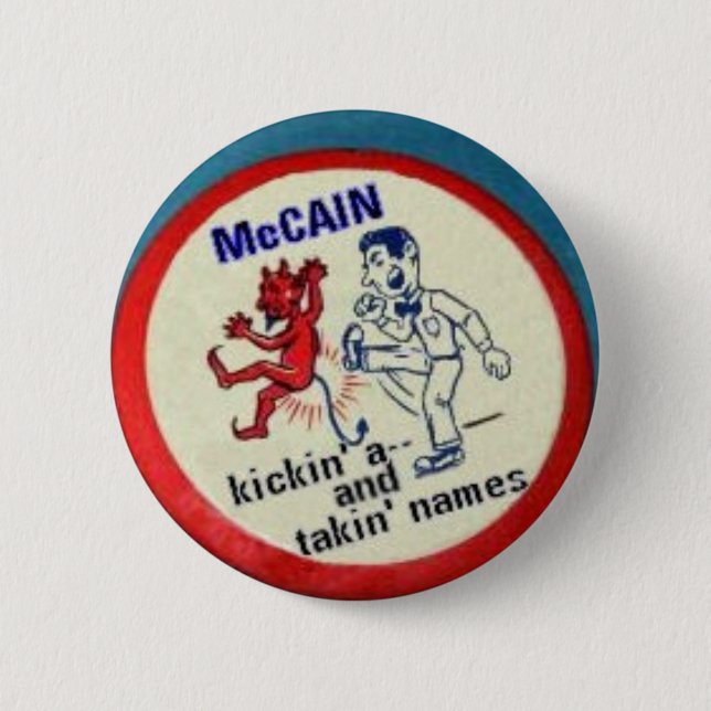 McCain Kickin a - Knopf Button (Vorderseite)