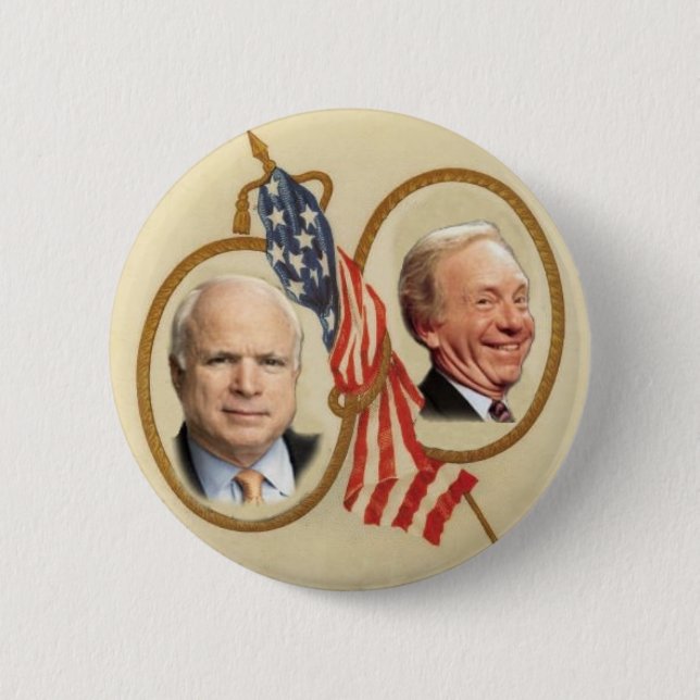 McCain/Lieberman Knopf Button (Vorderseite)