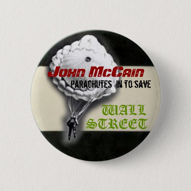 McCain mit Fallschirm abspringenknopf Button (Vorderseite)