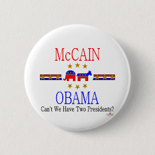 McCain Obama unentschlossen Button