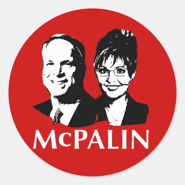 MCCAIN PALIN Aufkleber (Vorderseite)
