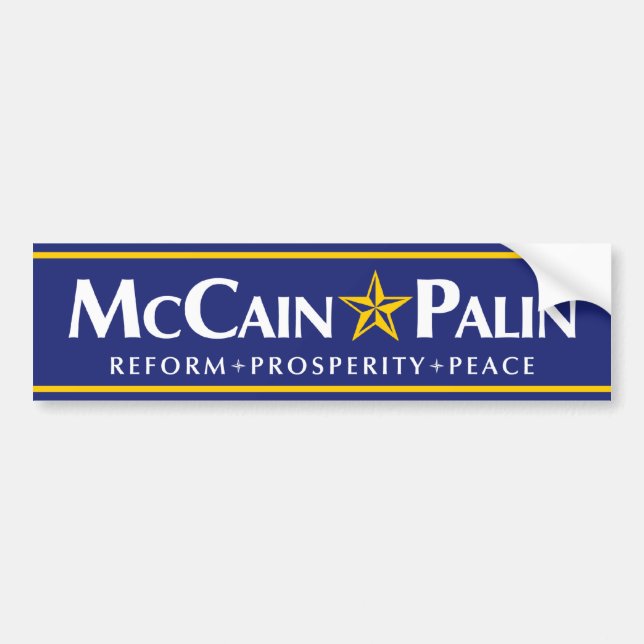 McCain-Palin Autoaufkleber (Vorne)