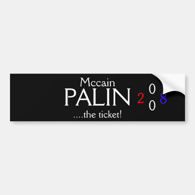Mccain Palin Autoaufkleber (Vorne)