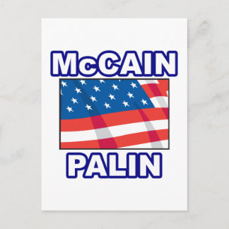 McCain Palin Flag Postkarte