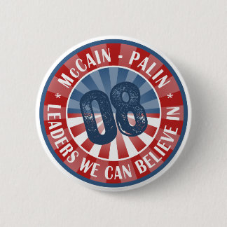McCain Palin Führer, die wir herein glauben können Button