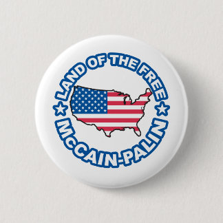 McCain Palin Land vom freien Button