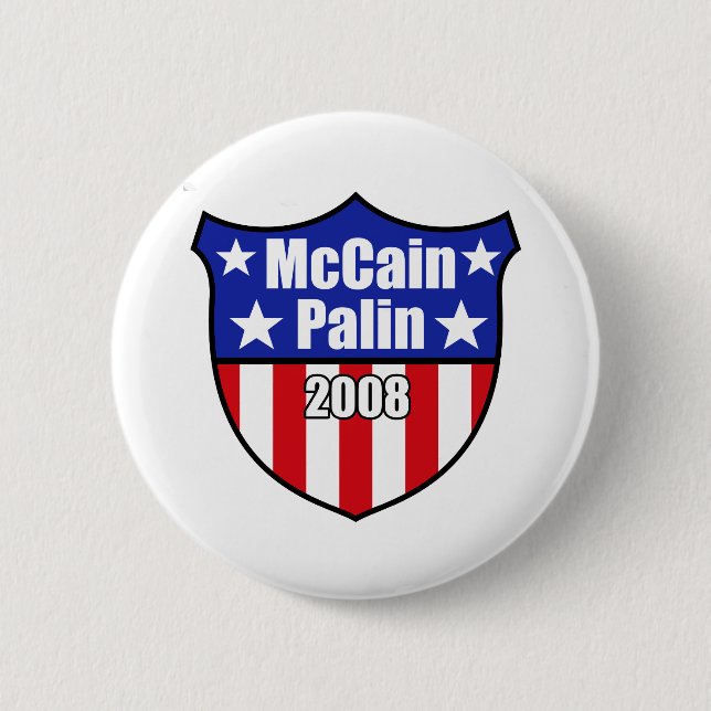 McCain Palin Schild Button (Vorderseite)