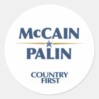 Mccain/Palinsticker Runder Aufkleber