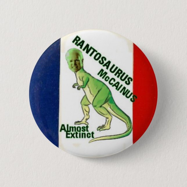 McCain Rantosaurus Knopf Button (Vorderseite)