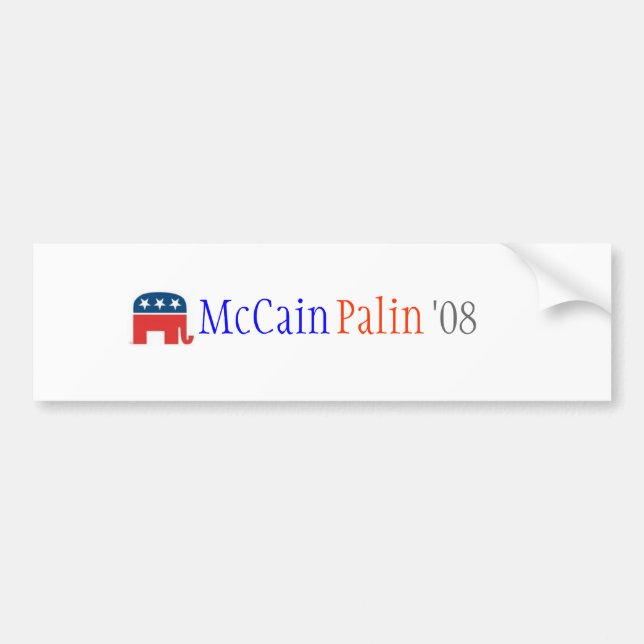 McCain u. Palin '08 Autoaufkleber (Vorne)