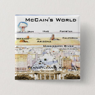 McCains Weltquadrat-Knopf Button