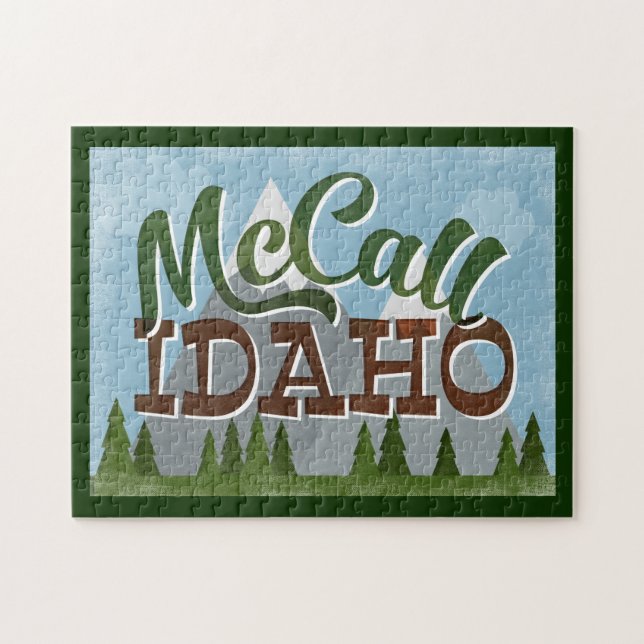 McCall Idaho Fun Retro Snowy Mountains (Horizontal)