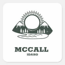 McCall - Idaho Quadratischer Aufkleber