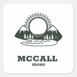 McCall - Idaho Quadratischer Aufkleber
