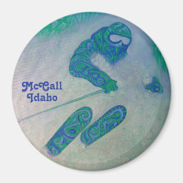 McCall Idaho Skier Magnet