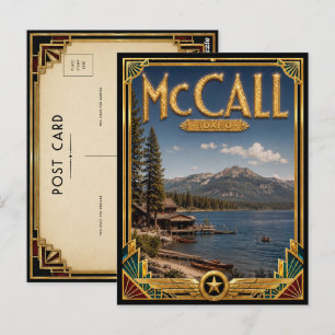 McCall Idaho Vintage Art Deco Golden Age Postkarte