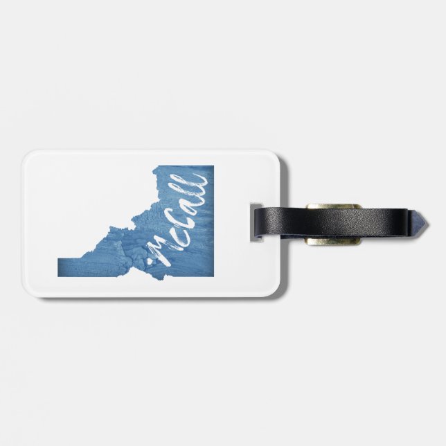 McCall Idaho Wood Grain Gepäckanhänger (Rückseite horizontal)