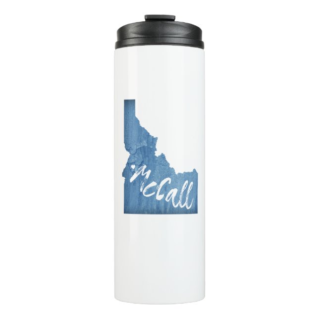 McCall Idaho Wood Grain Thermosbecher (Vorderseite)