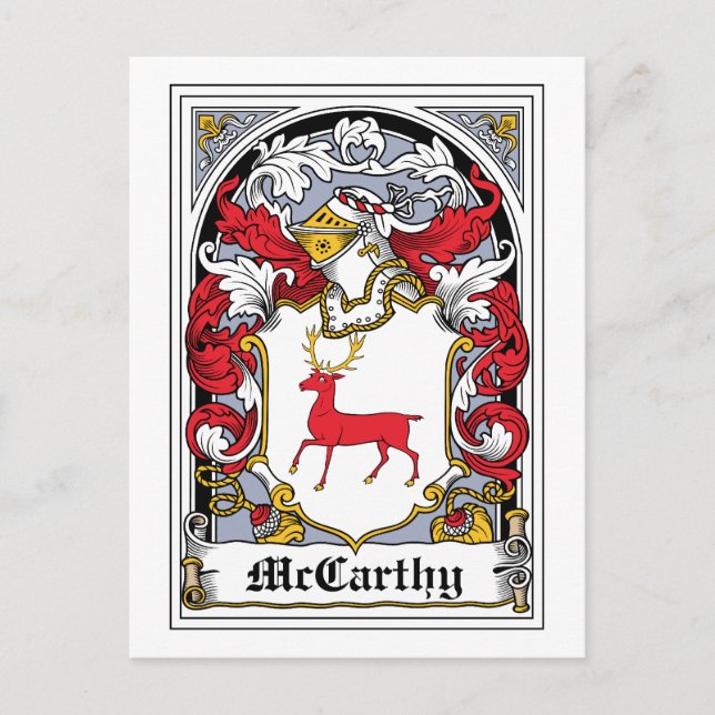 McCarthy-Familienwappen Postkarte (Vorderseite)