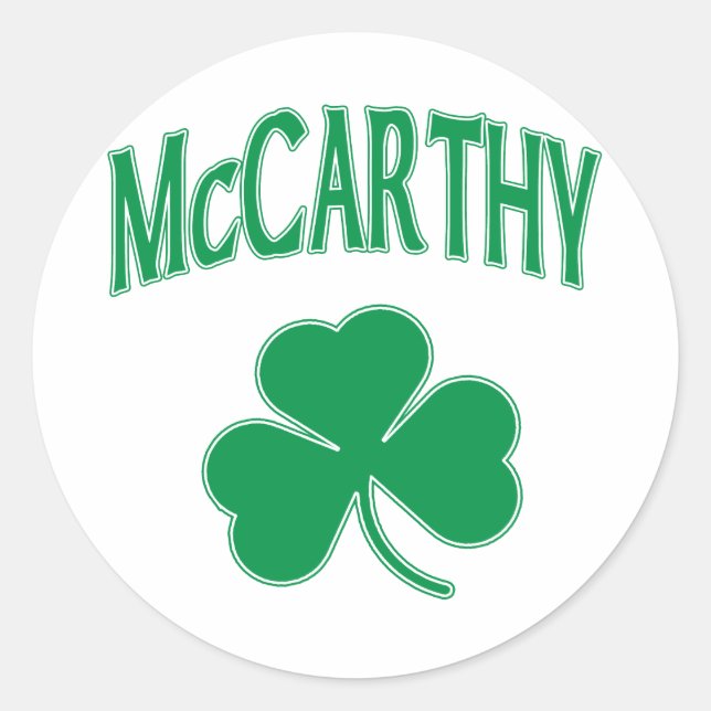 McCarthy Irish Runder Aufkleber (Vorderseite)