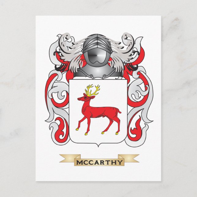 McCarthy-Wappen (Familienwappen) Postkarte (Vorderseite)