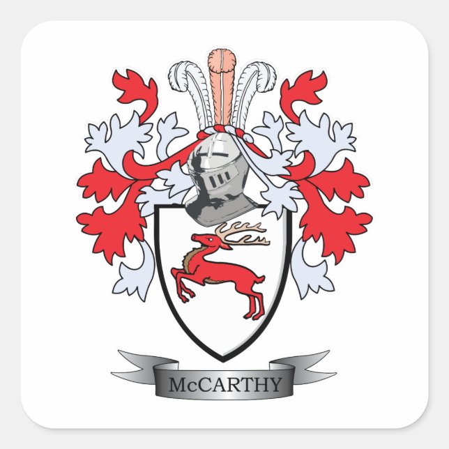 McCarthy-Wappen Quadratischer Aufkleber (Vorderseite)