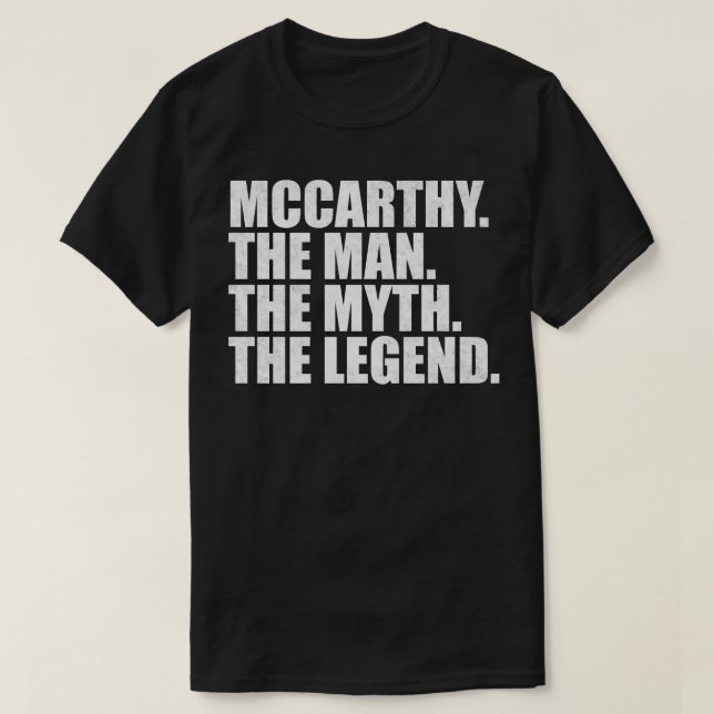 MccarthyMccarthy Familienname Mccarthy Nachname Mc T-Shirt (Design vorne)
