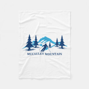 Mccauley Berg New York Skigebiet Skifahren Skifahr Fleecedecke