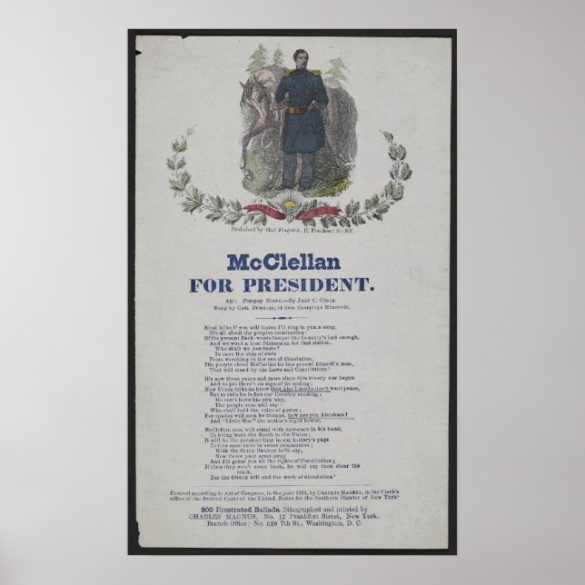 McClellan für Präsident Poster (Vorne)