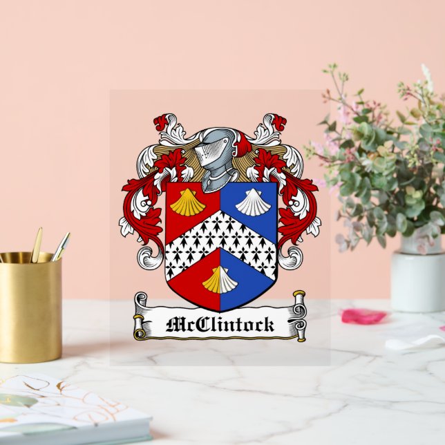 McClintock-Familienwappen Acrylschild (Hochzeit)