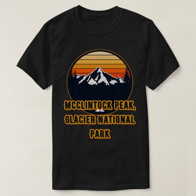 McClintock Peak Glacier Nationalpark T-Shirt (Design vorne)