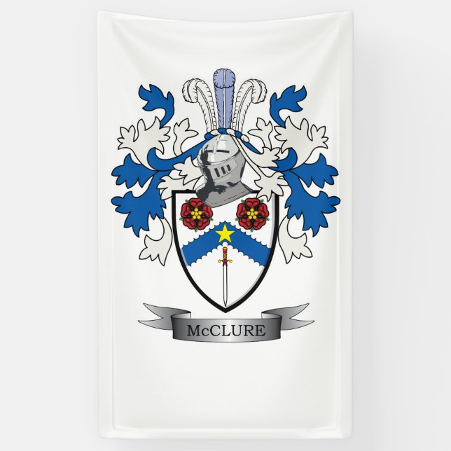 McClure Familienwappen-Wappen Banner (Vertikal)